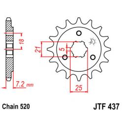 Звездочка передняя JT Sprockets (шаг 520 ) JT JTF437